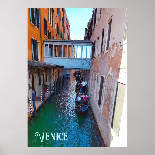 Venice Canal Gondolas Covered Skywalk Palazzos Poster (Voorkant)