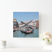 Venice Canal Wall Clock Vierkante Klok (Huis)