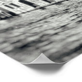 Venice Canal Waterway Italy Black & White Building Poster (Hoek)