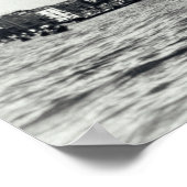 Venice Canal Waterway Italy Gondola Black & White Poster (Hoek)