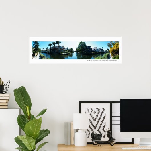 Venice Canals Panorama Poster (Thuiskantoor)