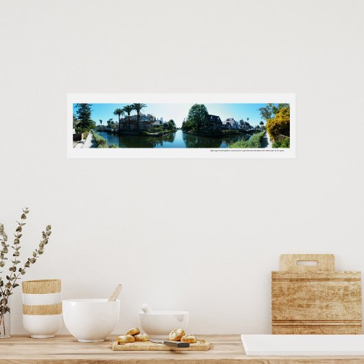 Venice Canals Panorama Poster (Keuken)