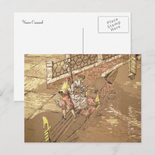 Venice Carnaval Briefkaart (Voorkant / Achterkant)