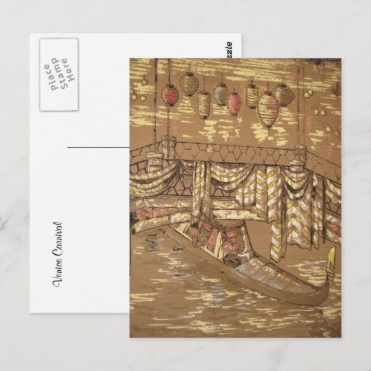Venice Carnaval Briefkaart (Voorkant / Achterkant)