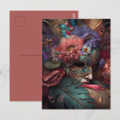 Venice Carnival Florals Briefkaart (Voorkant / Achterkant)