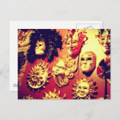 Venice Carnival-maskers Briefkaart (Voorkant / Achterkant)