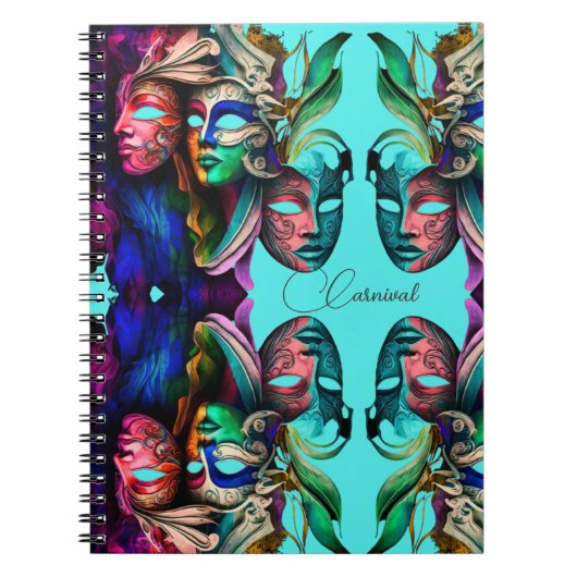 Venice Carnival-maskers Notitieboek (Voorkant)
