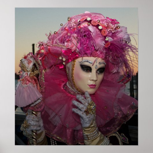 Venice Carnival-maskers Poster (Voorkant)