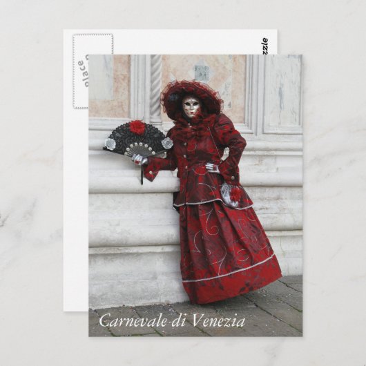 Venice Carnival Masquerade Briefkaart (Voorkant / Achterkant)
