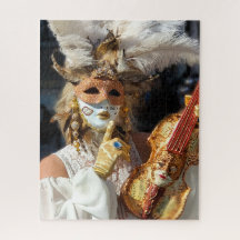 Venice Carnival Violin MaskLady Puzzle