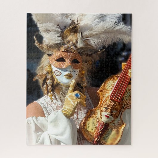 Venice Carnival Violin MaskLady Puzzle Legpuzzel (Verticaal)