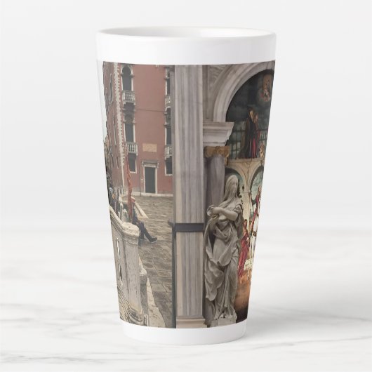 VENICE CHURCH, GAUZE ZOALS Marble Veil + GONDOLIER Latte Mok (Voorkant)