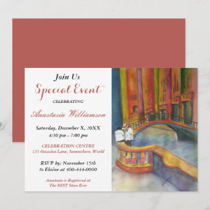 VENICE - EEN ITALIAANSE PARTIJ INVITE KAART