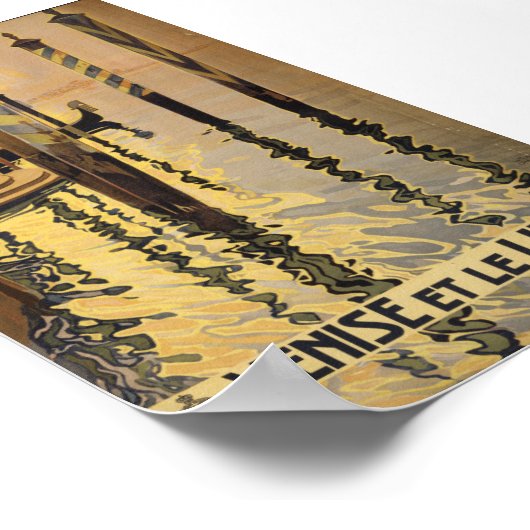 Venice et le Lido gondola deportart Poster (Hoek)