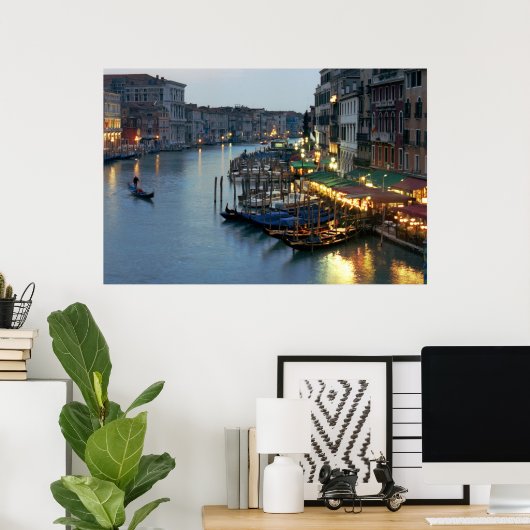 Venice Evening Grand Canal Poster (Thuiskantoor)