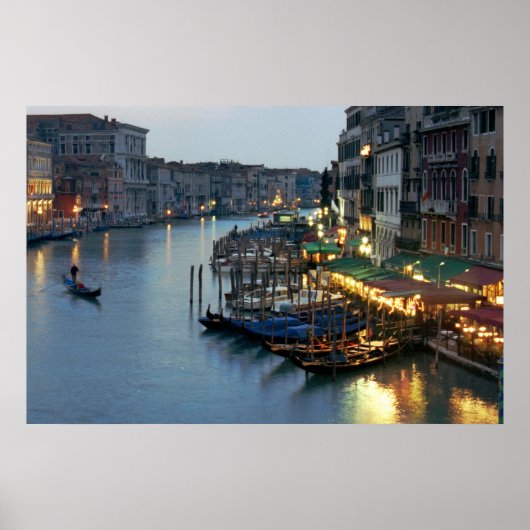Venice Evening Grand Canal Poster (Voorkant)