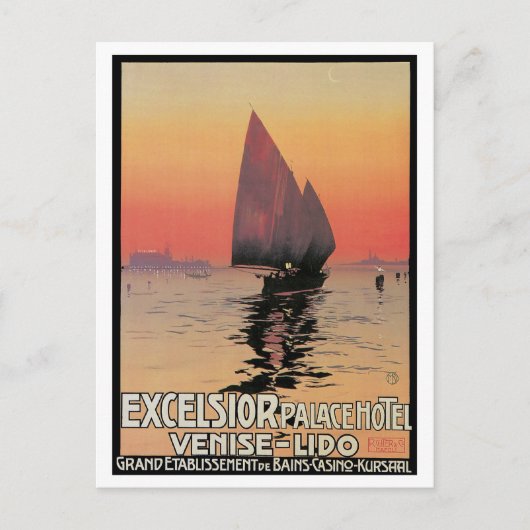 Venice Excelsior Palace Travel Ad. Briefkaart (Voorkant)