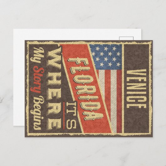 Venice Florida Briefkaart (Voorkant / Achterkant)