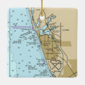 Venice Florida Chart Keramisch Ornament (Achterkant)