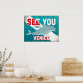 Venice Florida Dolphin - Retro Vintage Travel Poster (Keuken)