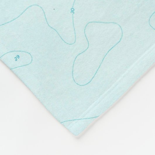 Venice Florida Map (1973) Fleece Deken (Hoek)