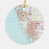 Venice Florida Map (1973) Keramisch Ornament (Voorkant)