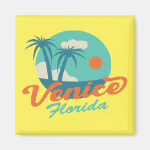 Venice Florida Retro Style Palm Trees en Beach