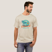 Venice Florida Retro Style Palm Trees en Beach T-shirt (Voorkant volledig)
