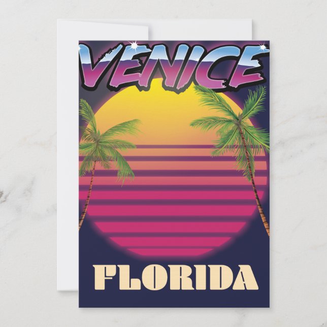 Venice Florida retro vakantie poster (Voorkant)