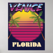 Venice Florida retro vakantie poster (Voorkant)