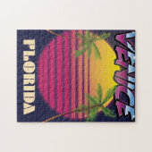 Venice Florida retro vakantie poster Legpuzzel (Horizontaal)