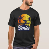 Venice Florida Sunset Beach Retro Premium T-shirt (Voorkant)