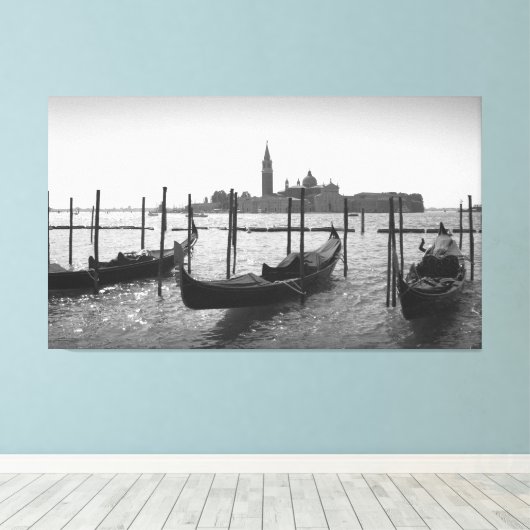 Venice gondola canvas afdruk (Insitu (Houten vloer))