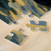 Venice Gondola Gold Van Gogh Style Art Puzzle Legpuzzel (Zijkant)