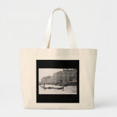 Venice Gondola Gondolier Grand Canal Bag Purse Grote Tote Bag (Voorkant)