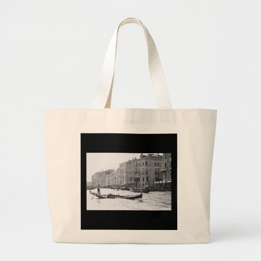 Venice Gondola Gondolier Grand Canal Bag Purse Grote Tote Bag (Voorkant)