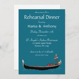 Venice Gondola met Gondolier Rehearsal Dinner Kaart