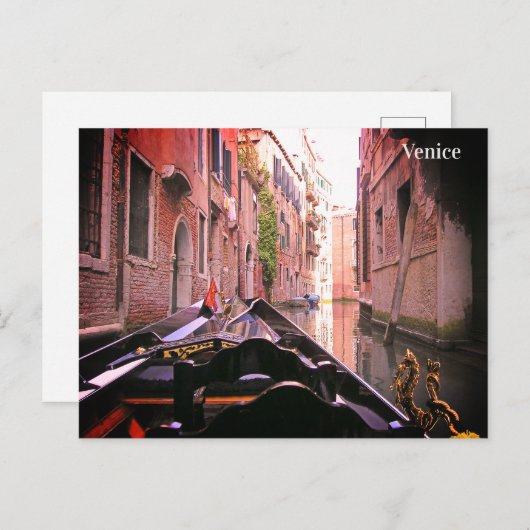 Venice Gondola Ride Italiaans Briefkaart van de fe (Voorkant / Achterkant)