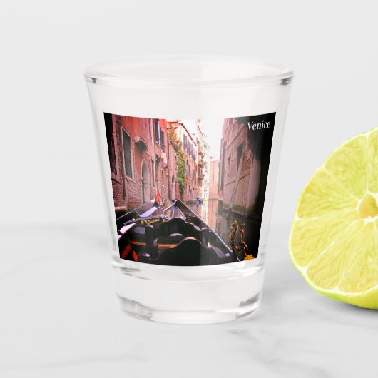 Venice Gondola Ride Italiaans Briefkaart van de fe Shot Glas (Voorkant)