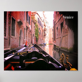 Venice Gondola Ride op Canal, Italië Poster