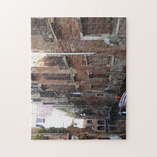 Venice Gondola Scene Foto Jigzaag Puzzle Legpuzzel (Verticaal)