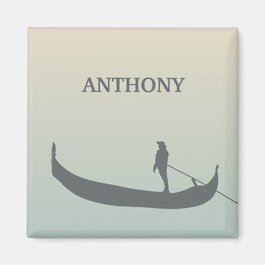 Venice Gondola Silhouette op Sunset Magneet (Voorkant)