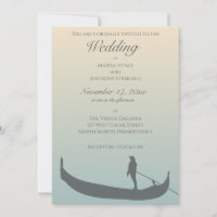 Venice Gondola Silhouette op Sunset Wedding