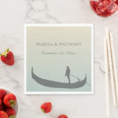 Venice Gondola Silhouette op Sunset Wedding Servet (Insitu)