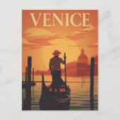 Venice Gondola Sunset Briefkaart (Voorkant)