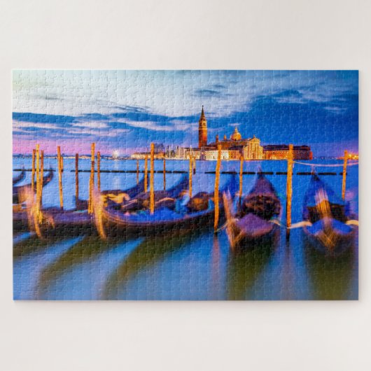 Venice gondola sunset legpuzzel (Horizontaal)