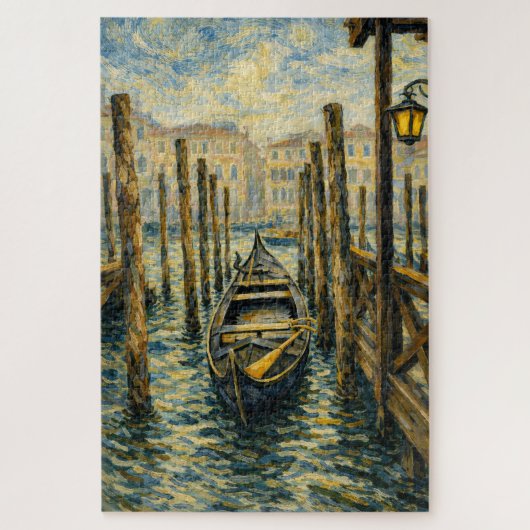 Venice Gondola Van Gogh Style Mosaic Art Puzzle Legpuzzel (Verticaal)