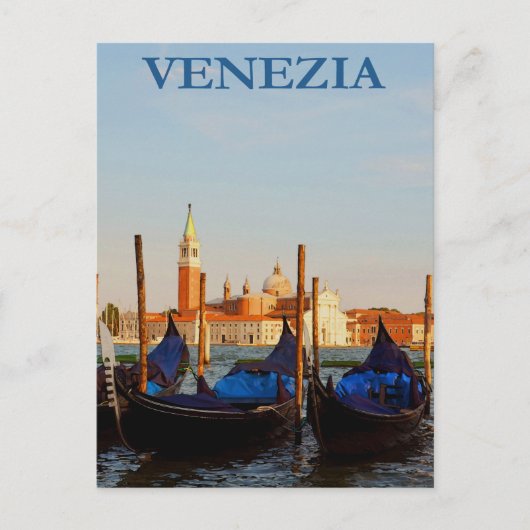 Venice Gondola Vintage Revel Briefkaart (Voorkant)