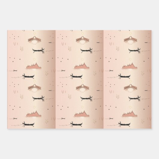 Venice Gondolas Daytime Wrapping Paper (Voorkant 3)