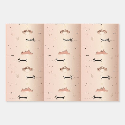 Venice Gondolas Daytime Wrapping Paper (Voorkant 2)